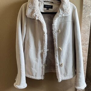 Jones New York Women's Soft Cream Teddy Coat